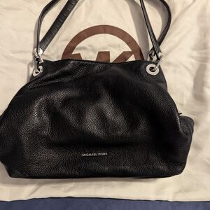 Michael Kors Black Leather Shoulder Bag